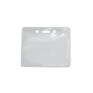 Horizontal Badge Holder Clear Vinyl
