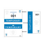 Temporary Badges Preprinted Cards